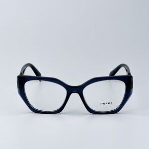 Prada Women BRAND NEW Eyeglasses Blue Crystal Cat Eye PR18WV 08Q1O1